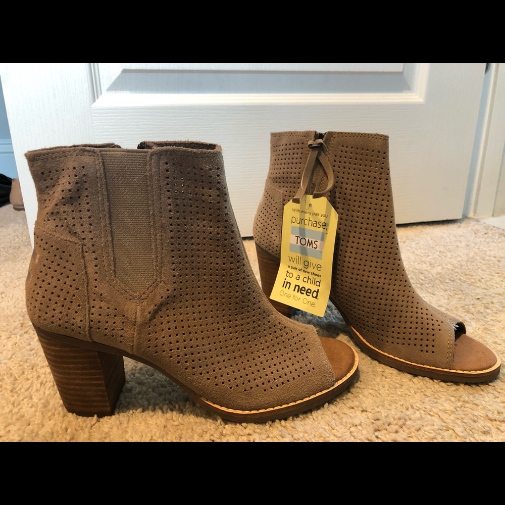 Open toe booties
